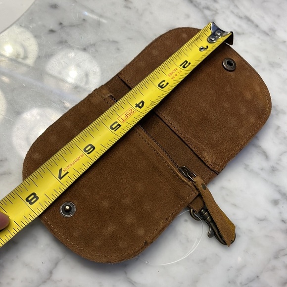 Free People Studded Clip On Wallet Leather in Color: Cognac NWT - Picture 12 of 16